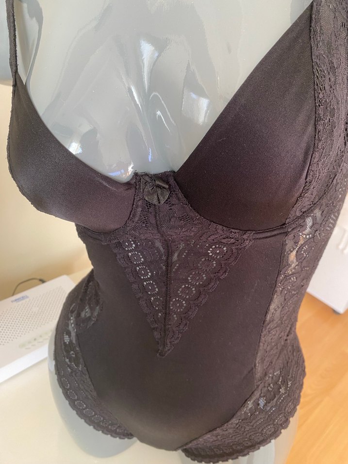 H&M Siyah Dantel Detaylı BODY 80B - Görsel 3