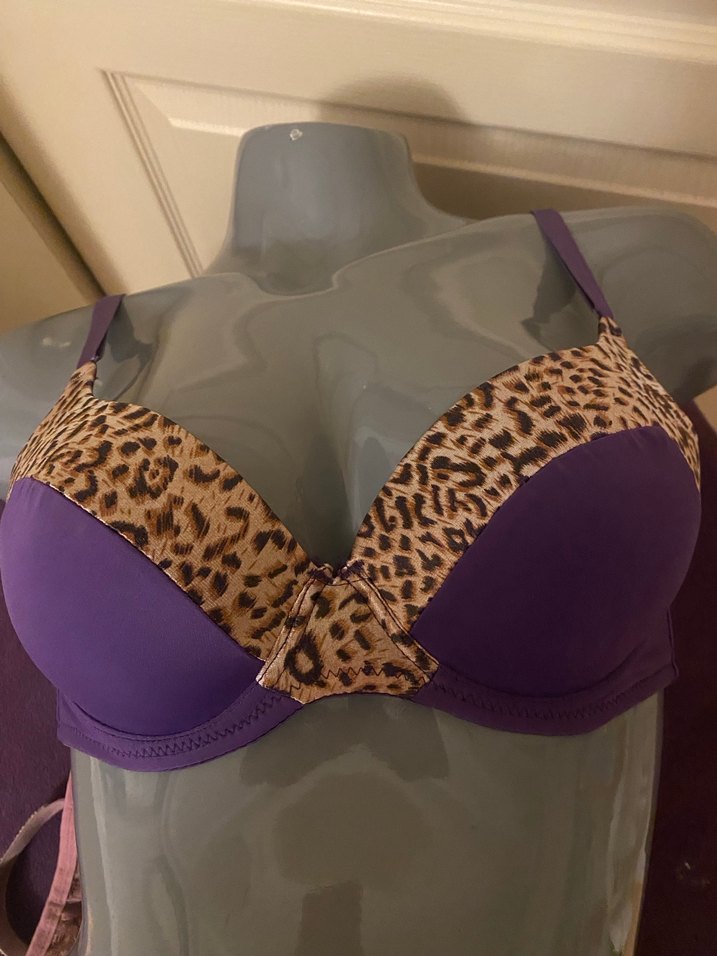 Leopar Desenli Mor Midi Sütyen - Görsel 3