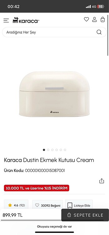Karaca ekmek kutusu