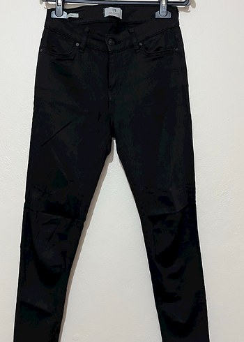 Siyah Midi Boy Regular Fit Denim Kot