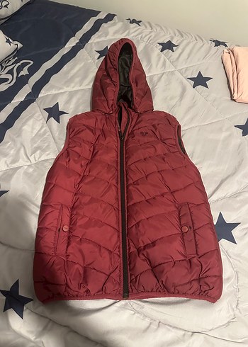 HUMMEL Bordo Kapüşonlu Erkek Çocuk Yelek