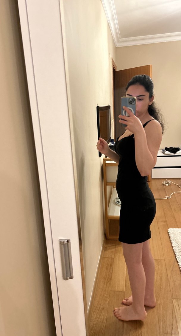 Siyah Strappy Midi Kadın Abiye Elbise - Görsel 3