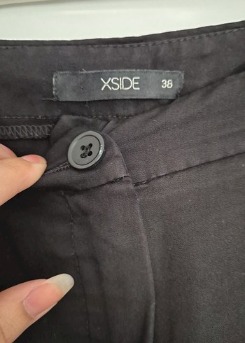 LC Waikiki Düğmeli Siyah Kumaş Kadın Pantolon