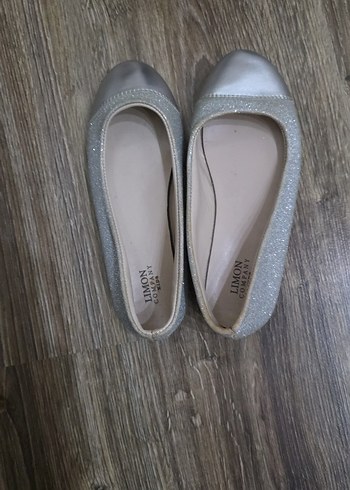 Gri Simli Kız Babet Ayakkabı - Görsel 2