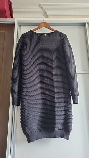 40 Beden siyah Renk triko elbise