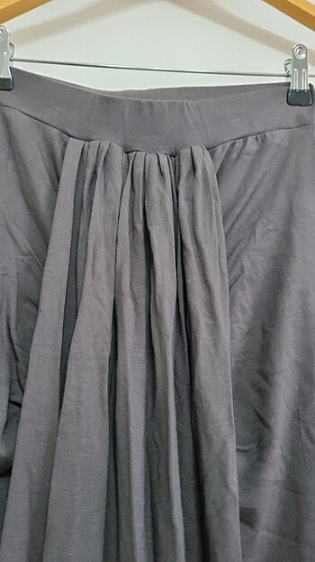 36 Beden gri Renk penye önden pileli etek boy 95 cm