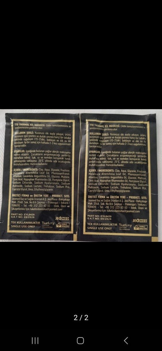 TTO Thermal Kil Maskesi Çay Ağacı Yağı 2x10ml - Görsel 2