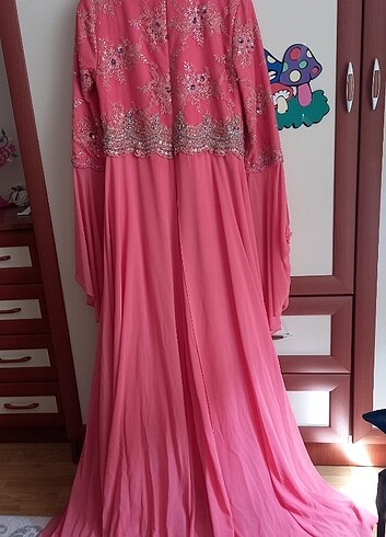 Pembe Tesettür Abiye - Görsel 8