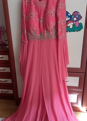 Pembe Tesettür Abiye - Görsel 10