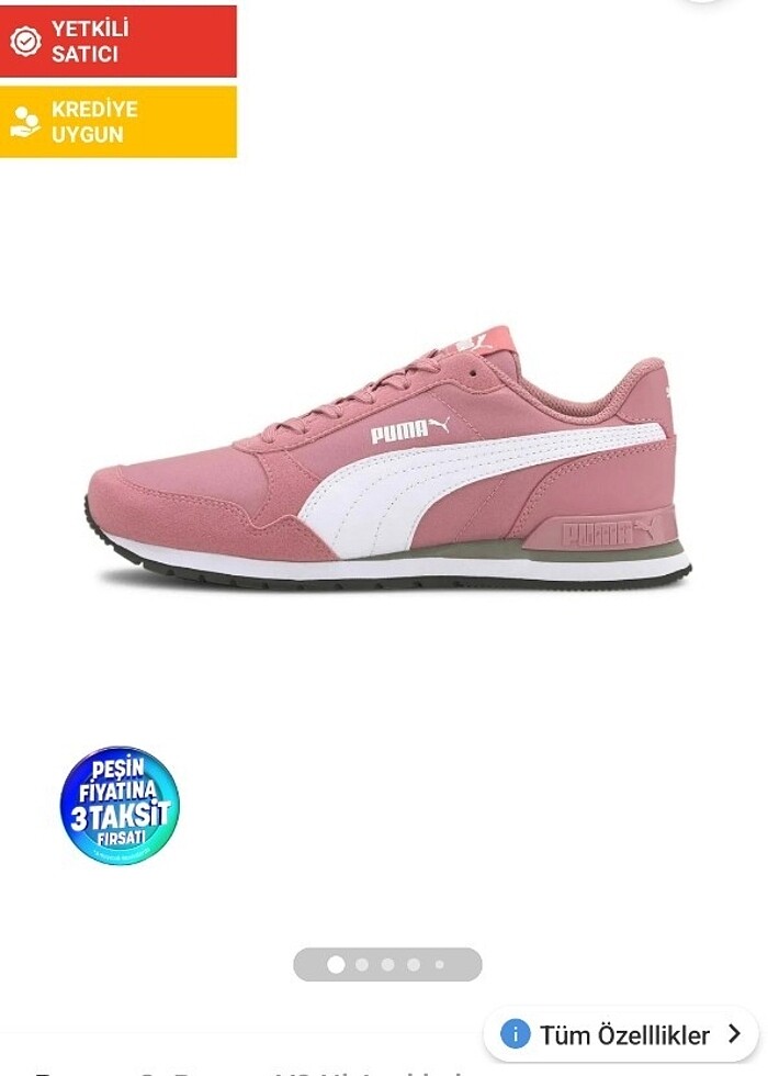 Puma V2 Pembe Spor Ayakkabı - Görsel 3