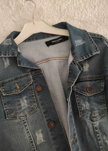 36 Beden Mavi Kadın Denim Ceket