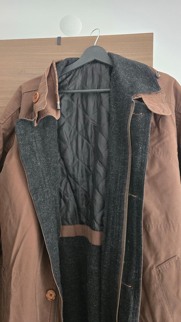 Kahverengi Uzun Unisex Kaban - Görsel 2