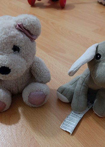 Gri Peluş Oyuncak Ayıcık ve Fil - Görsel 2