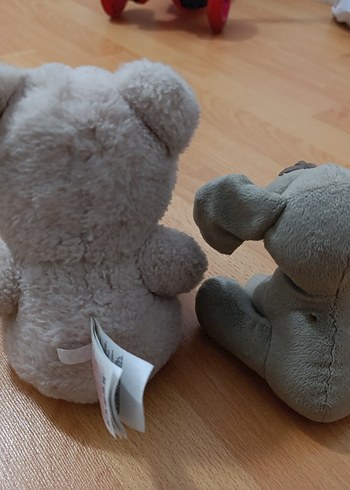 Gri Peluş Oyuncak Ayıcık ve Fil - Görsel 3