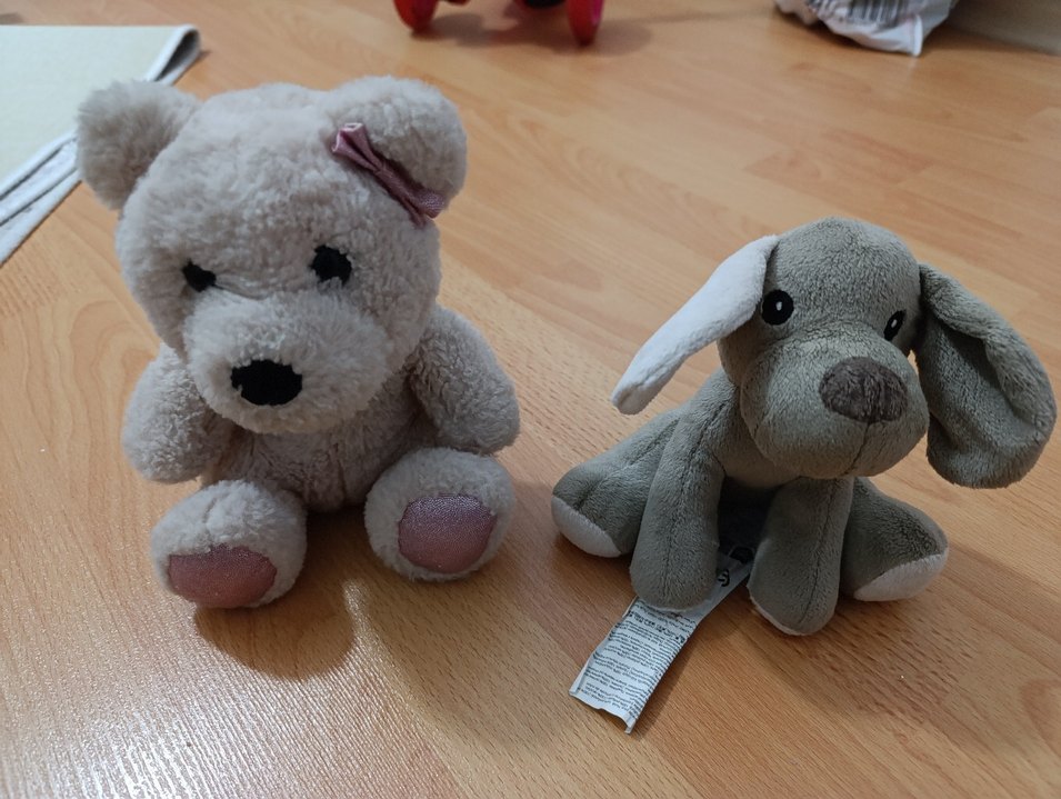 Gri Peluş Oyuncak Ayıcık ve Fil - Görsel 2