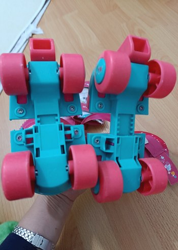 Pembe Unicorn Desenli Kız Çocuk Kaykay Seti - Görsel 4