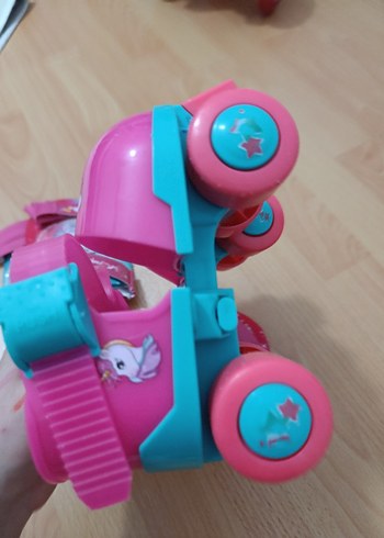 Pembe Unicorn Desenli Kız Çocuk Kaykay Seti - Görsel 5