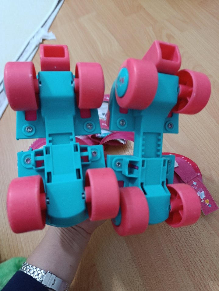 Pembe Unicorn Desenli Kız Çocuk Kaykay Seti - Görsel 4