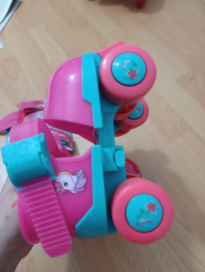 Pembe Unicorn Desenli Kız Çocuk Kaykay Seti - Görsel 5