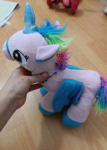Pastel Renkli Peluş Unicorn Oyuncak - Görsel 3
