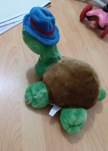 Renkli Şapkalı Peluş Kaplumbağa Oyuncak - Görsel 2