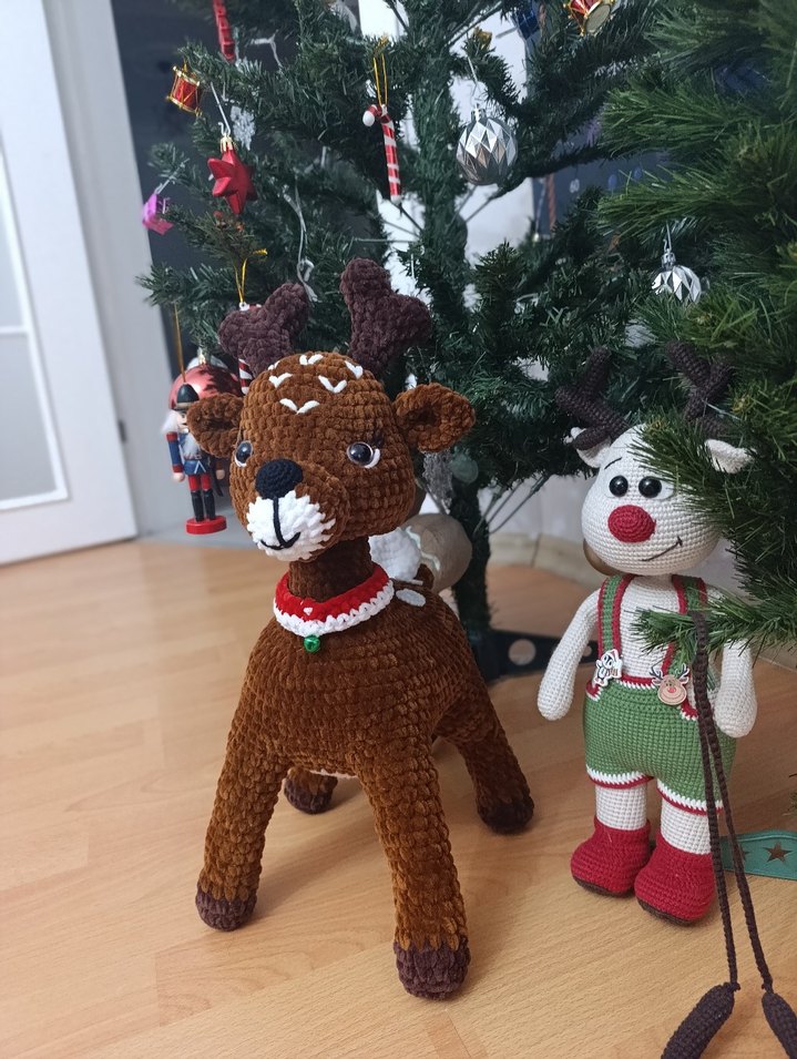 Kahverengi Yumuşak Oyuncak Geyik - Görsel 4