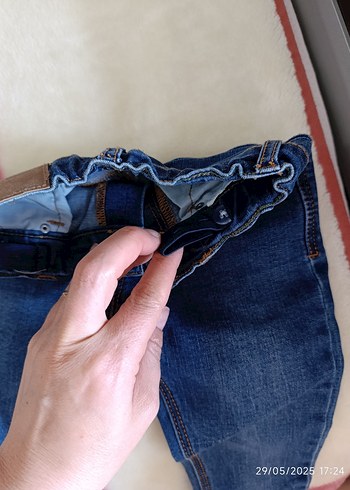 18-24 Ay Beden mavi Renk kız Çocuk zara skinny Düğmeli Pantolon