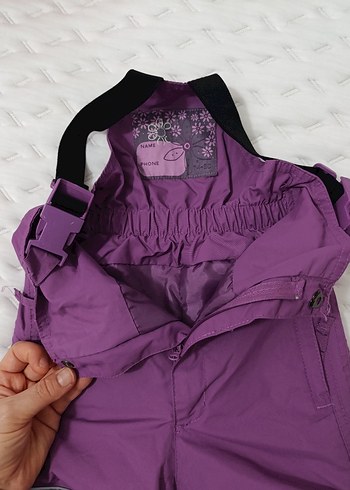 Kız Çocuk Mor Askılı Tulum - Görsel 4