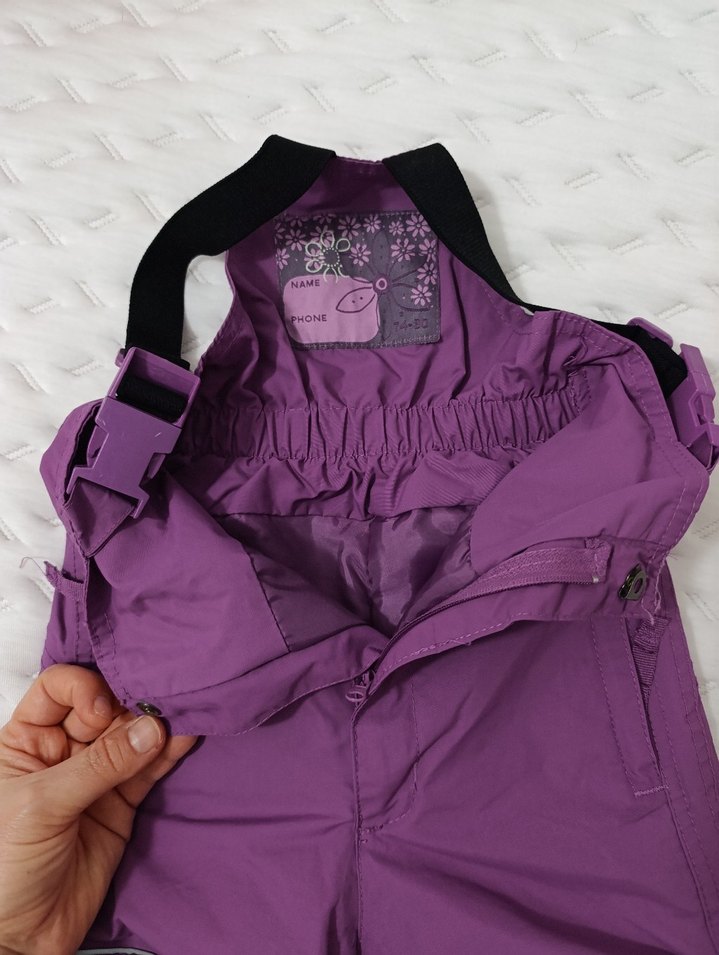 Kız Çocuk Mor Askılı Tulum - Görsel 4