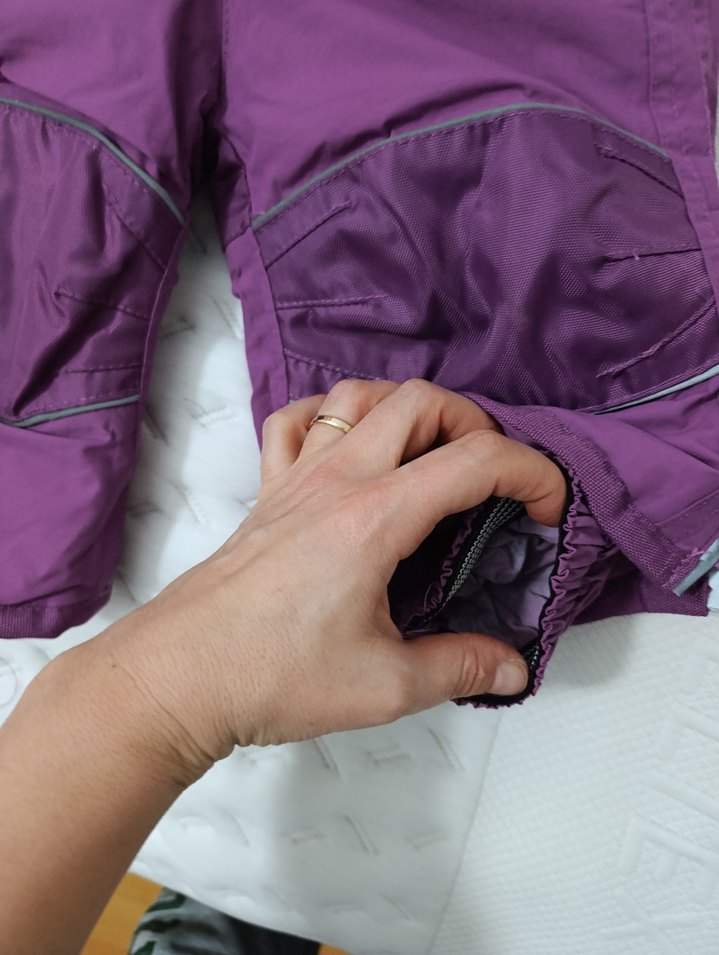 Kız Çocuk Mor Askılı Tulum - Görsel 2