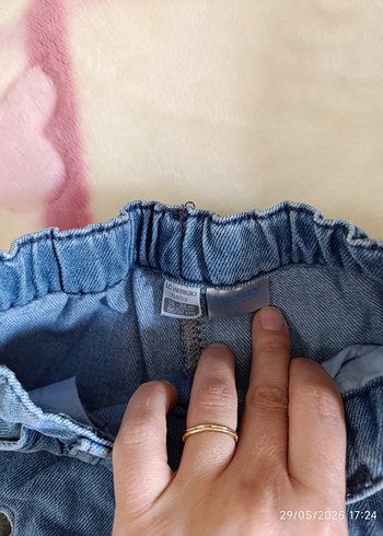 18-24 Ay Beden Rahat Kesim Nakışlı Kız Kot Pantolon