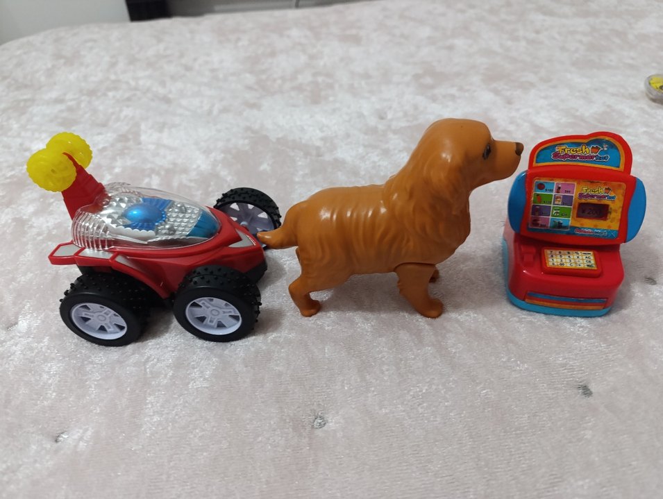 Kahverengi Köpek Figürü ve Oyuncak Seti - Görsel 2
