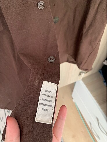 Vintage Kahverengi Oversize Gomlek - Görsel 5