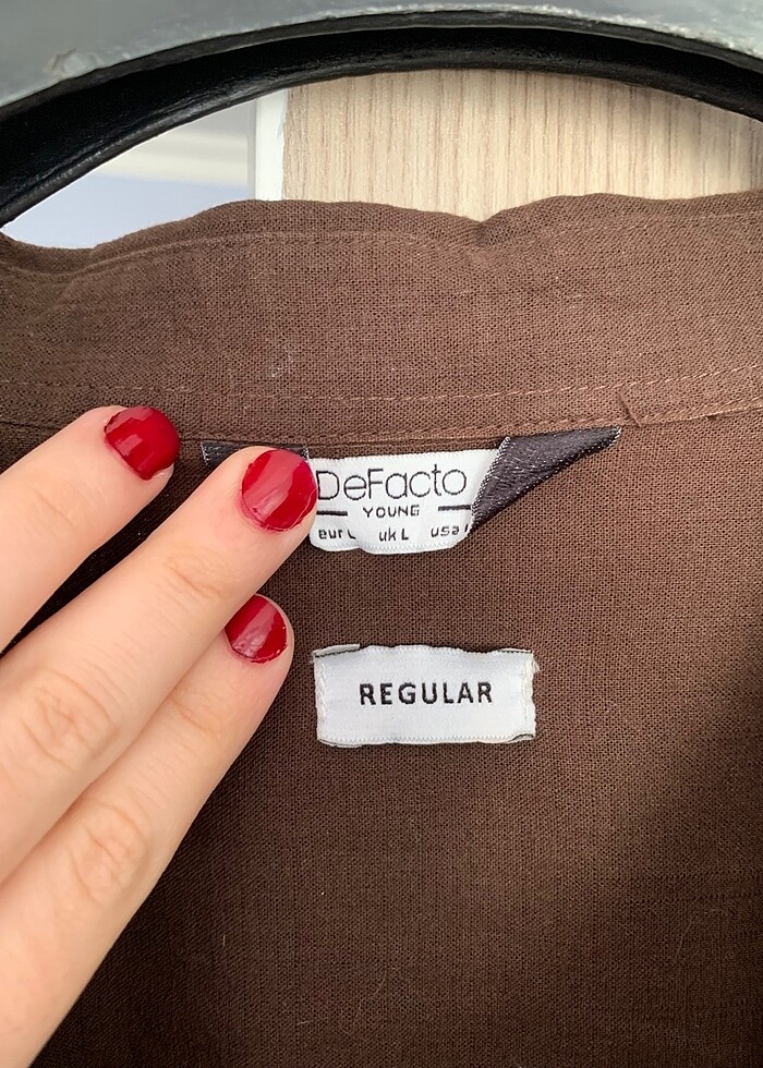 Vintage Kahverengi Oversize Gomlek - Görsel 4