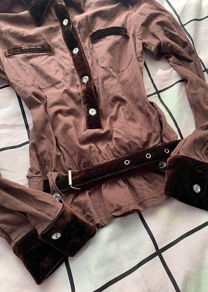 Vintage y2k gotic Gomlek - Görsel 4