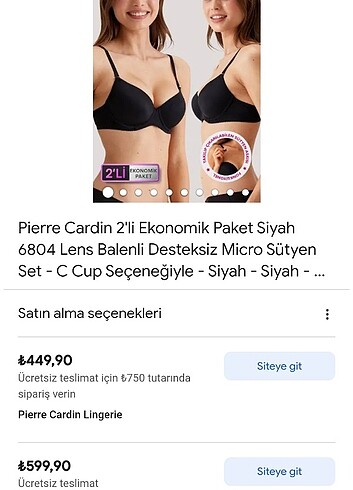 Pierre Cardin 1 ALANA 1 BEDAVA ETİKETLİ SÜTYEN