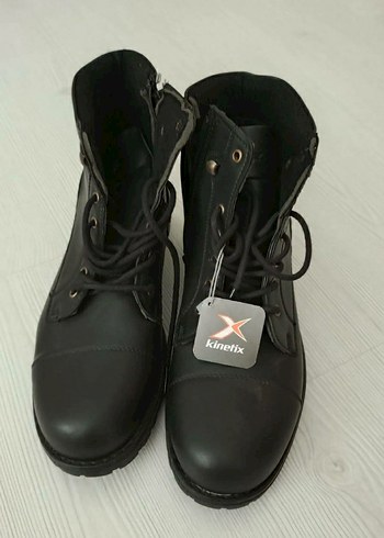 Siyah Bağcıklı Erkek Biker Bot - Görsel 2