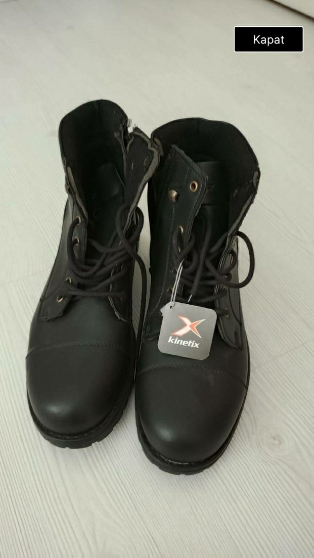 Siyah Bağcıklı Erkek Biker Bot - Görsel 2