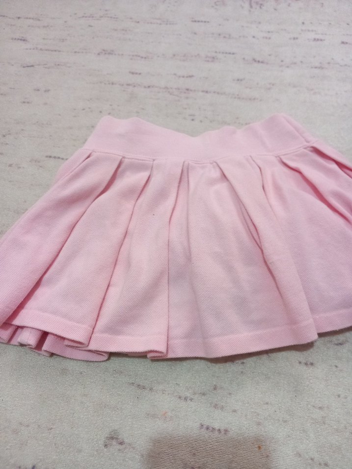 Düğmeli Pembe Kız Çocuk Etek - Görsel 2