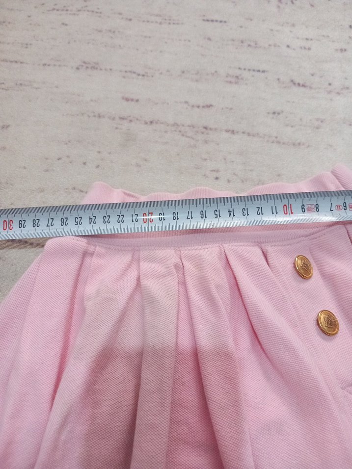 Düğmeli Pembe Kız Çocuk Etek - Görsel 4