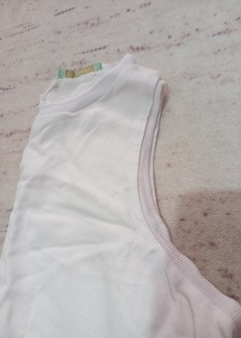 Beyaz Pamuklu krop - Görsel 4