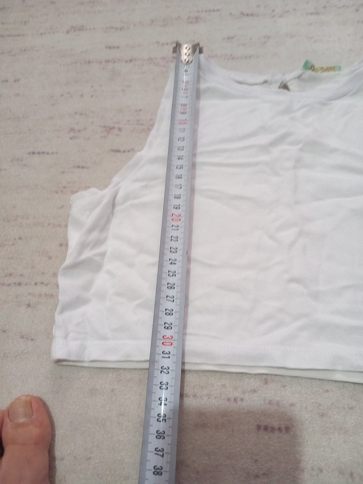 Beyaz Pamuklu krop - Görsel 3