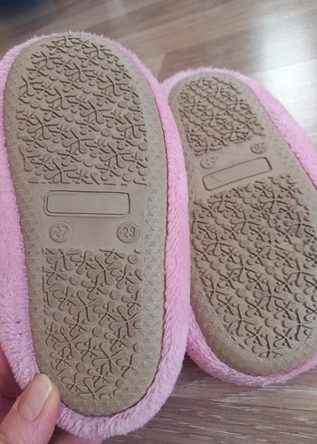 Kız Çocuk Pembe Nakışlı Sıcacık Ev Terliği - Görsel 5