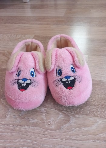 Kız Çocuk Pembe Nakışlı Sıcacık Ev Terliği - Görsel 3