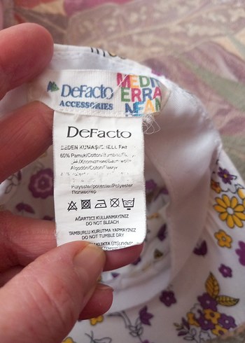 Çiçek Desenli Fiyonklu Çocuk Şapkası - Görsel 3