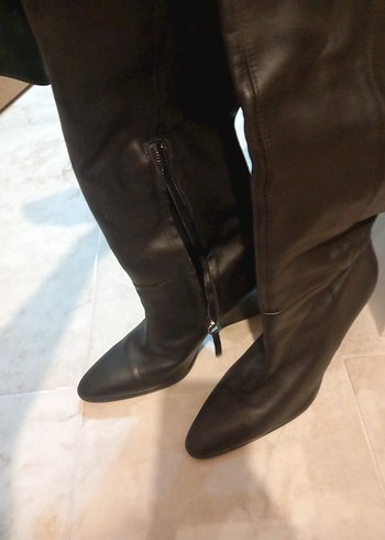 Deri Dizüstü  Stiletto Çizme - Görsel 2