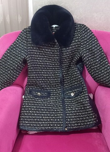 kürk detaylı kaban - Görsel 4