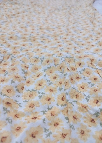 Sarı Çiçekli Bohem Uzun Elbise - Görsel 9