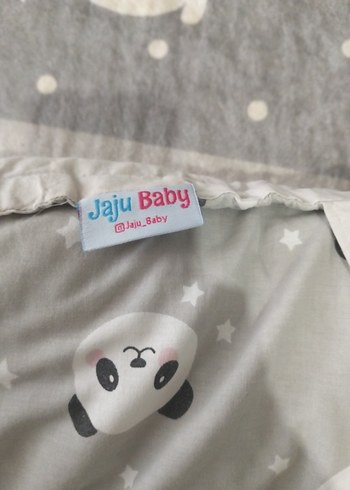 Gri panda Desenli Bebek Yatak Minderi babynest - Görsel 4
