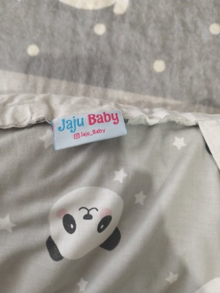 Gri panda Desenli Bebek Yatak Minderi babynest - Görsel 4